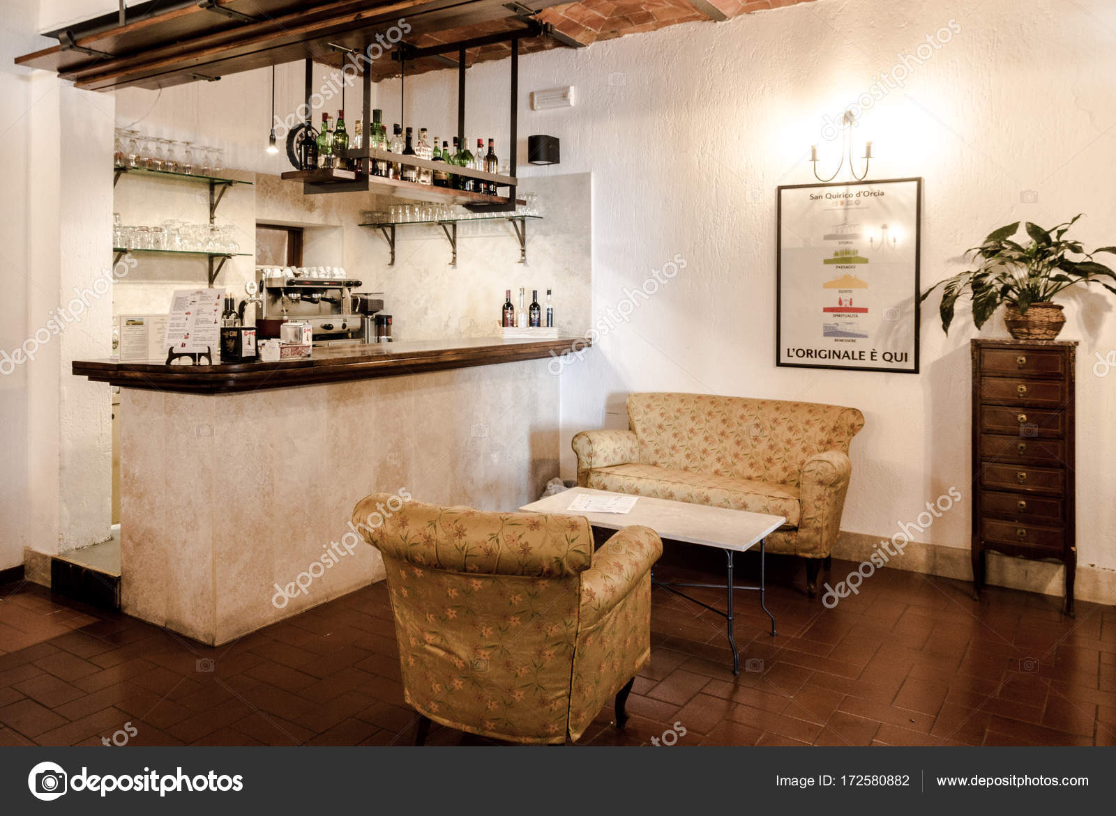 Bar Ecke Im Restaurant Redaktionelles Stockfoto