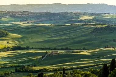 Val D' Orcia Pienza günbatımı, fantastik bir görünümü