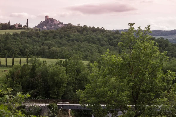 Vista de Rocca D 'Orcia — Foto de Stock