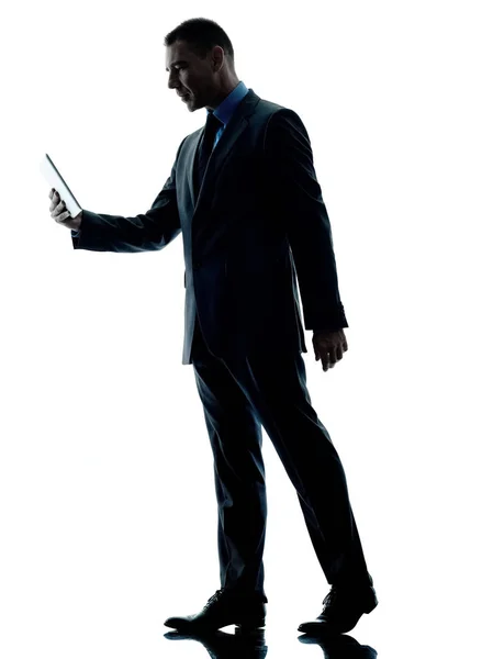 Ψηφιακή tablet επαγγελματικής άνθρωπος που απομονώνεται — Φωτογραφία Αρχείου