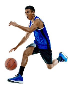 Basketbol oyuncu adam göl kenarında