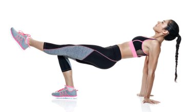 izole kadın fitness egzersizleri