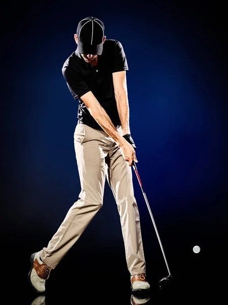 Homem golfista golfista isolado — Fotografia de Stock