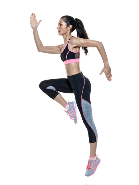 Woman fitness exercises isolated — Stock Photo, Image