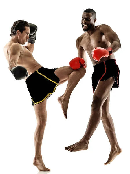 Boxeador boxe kickboxing muay tailandês kickboxer homens — Fotografia de Stock
