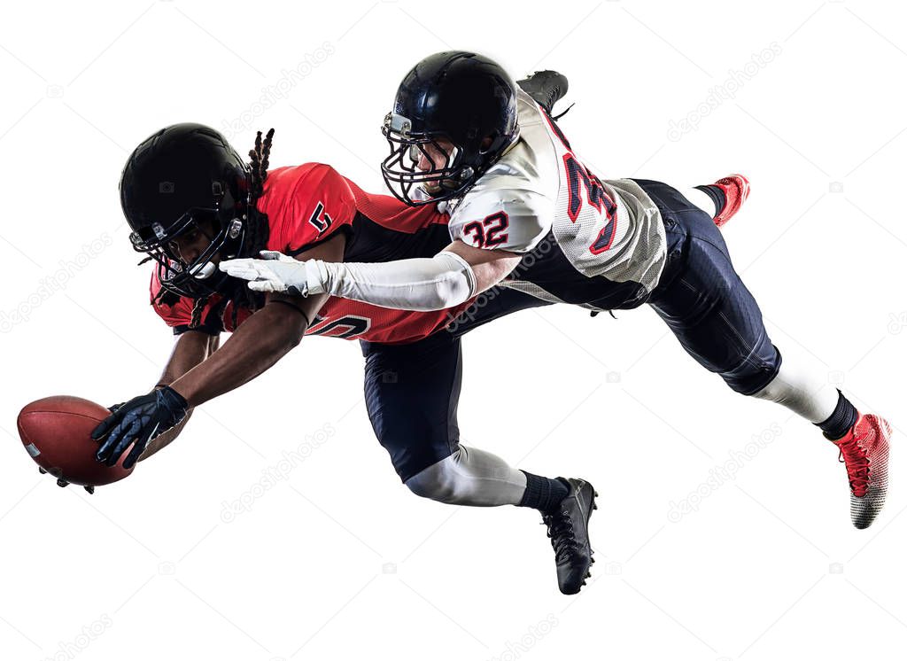 american football players men isolated