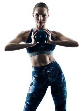 kadın fitness pilates excercises siluet