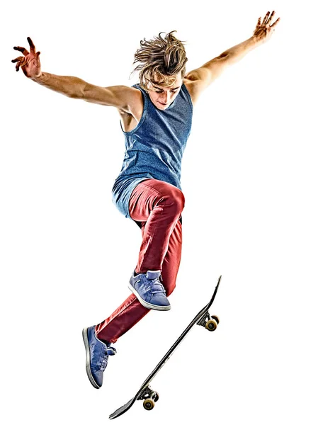 分離のスケートボーダー若い 10 代男 — ストック写真