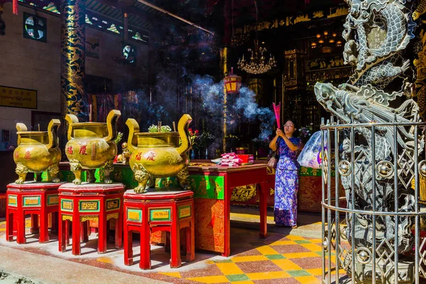 Tempio di Kheng Hock Keong a Yangon in Myanmar — Foto Stock