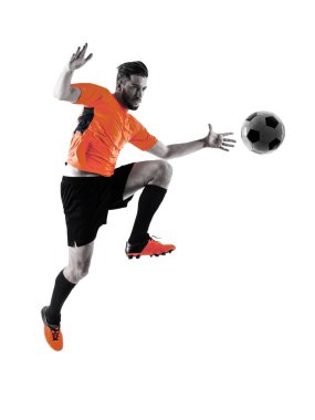 Futbol oyuncu adam izole siluet