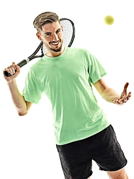 Jugador de tenis hombre aislado — Foto de Stock