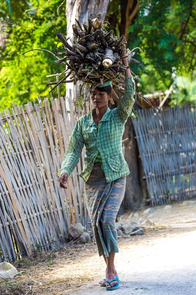 Agricultora burmesse Monywa Myanmar —  Fotos de Stock