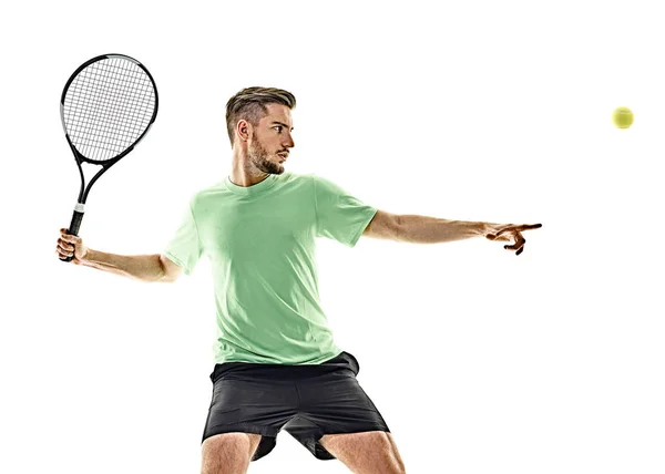 Jugador de tenis hombre aislado — Foto de Stock