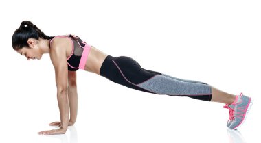 izole kadın fitness egzersizleri