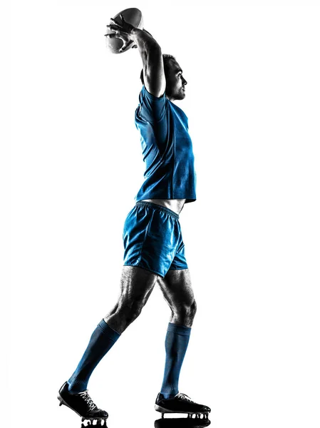 Rugby man player silhouette isolated — Stock Photo, Image