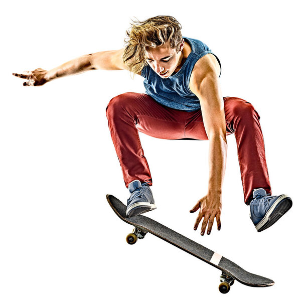 скейтбордист молодой подросток изолирован
