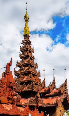 Shwe Bin manastır Mandalay şehir Myanmar