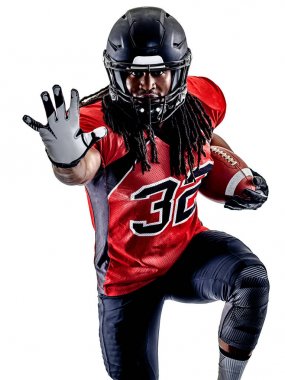 Amerikan futbolu oyuncu adam izole