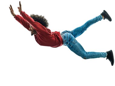 Afrika adam siluet izole