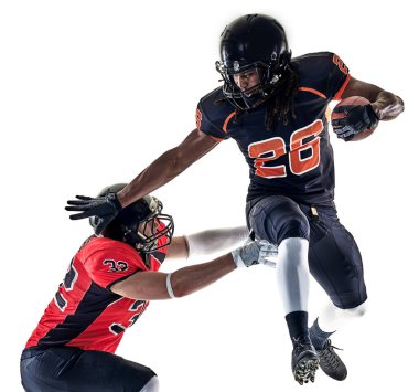 Amerikan futbolu oyuncular erkekler izole