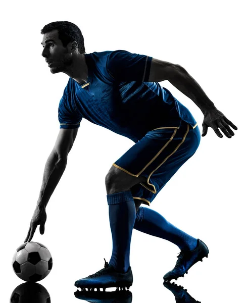 Footballeur homme silhouette isolé — Photo