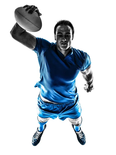 Rugby man player silhouette isolated — Stock Photo, Image