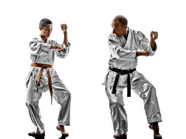 Karate erkekler genç öğretmen-öğrenci öğretim