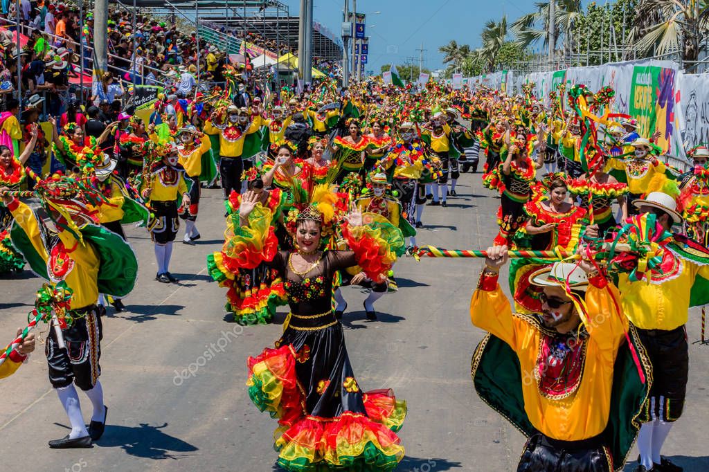 festival de carnaval desfile de Barranquilla Atlantico Colombia — Foto