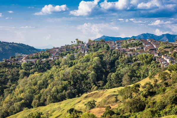 Міський пейзаж Саламіна Skyline Caldas Колумбії Caldas Колумбії — стокове фото