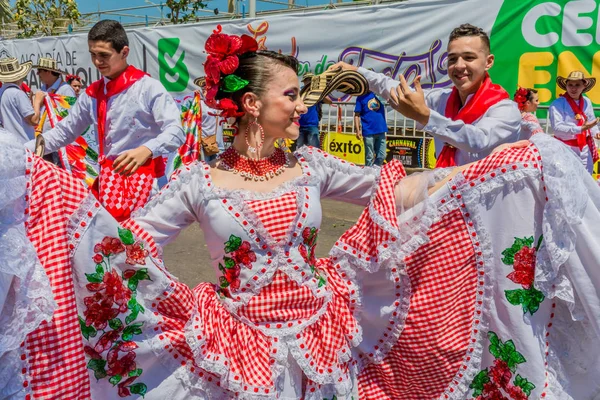 Geçit töreni karnaval Festivali Barranquilla Atlantico Kolombiya — Stok fotoğraf