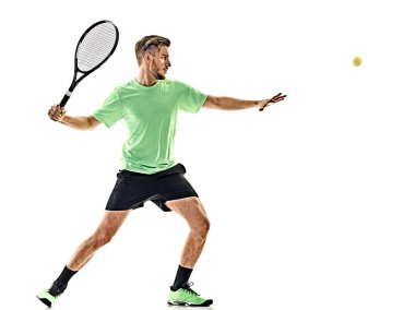 Tenis oyuncu adam izole