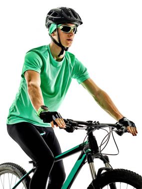 tenager çocuk dağ bisikleti izole bking gölgeler