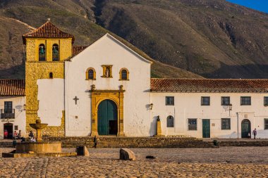 Plaza Belediye Başkanı Villa de Leyva Boyaca Kolombiya