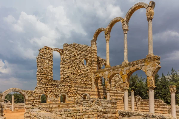Ruinas de los omeyas Aanjar Anjar Beeka Líbano —  Fotos de Stock