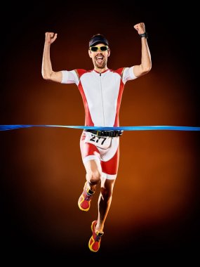 izole triatlon Ironman çalışan adam runner