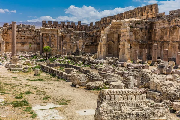 Ruiny świątyni Jowisza Rzymian Baalbek Beeka Liban Obrazy Stockowe bez tantiem