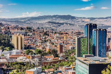Bogota Skyline cityscape Colombia clipart