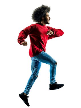 Afrika adam yürüyen walker mutlu izole