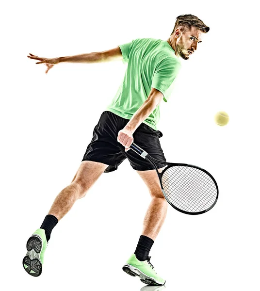 Tennis player man isolated — Stock Photo, Image