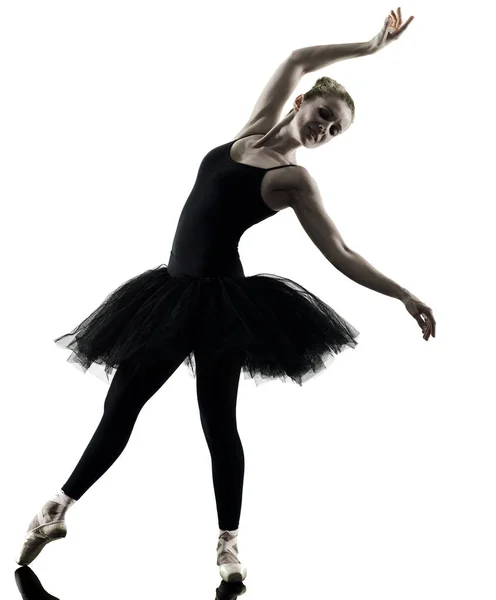 Balerína tanečnice Tančící žena izolované silueta — Stock fotografie