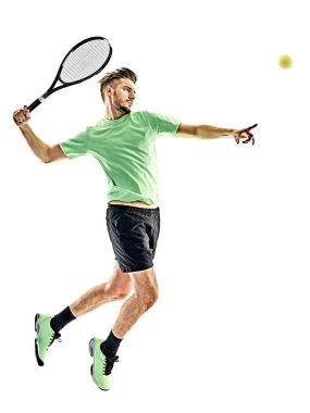 Tenis oyuncu adam izole