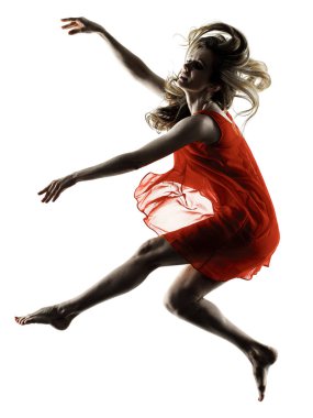 modern dansçı kadın izole siluet