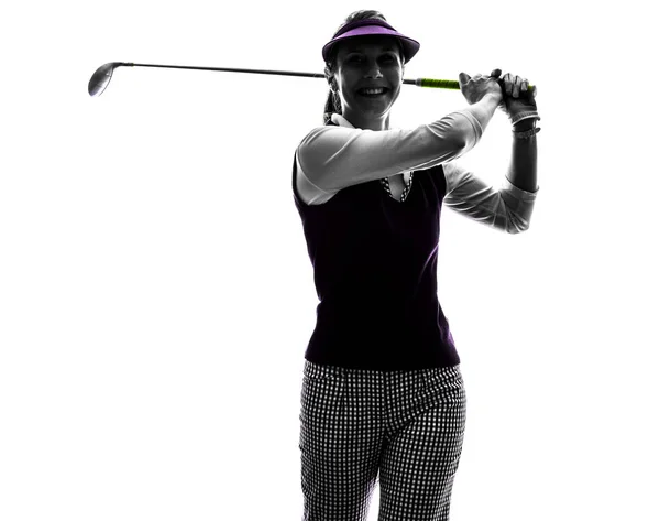 Golferin Golf Silhouette — Stockfoto