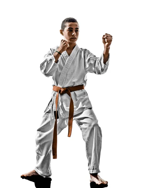 Karate teenagers kid — Stock Photo, Image