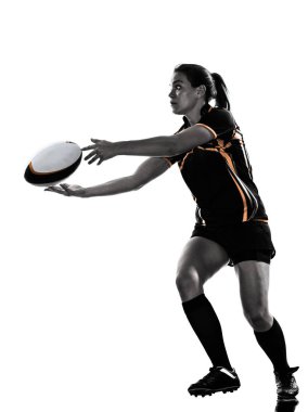 Rugby kadın oyuncu siluet