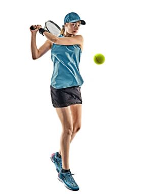 Tenis kadın izole siluet