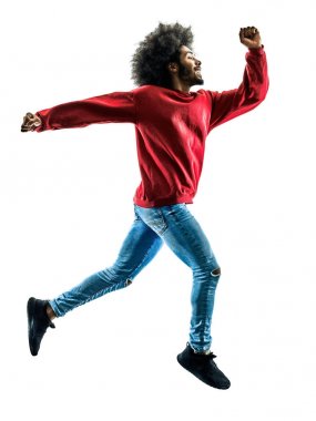 Afrika adam siluet izole