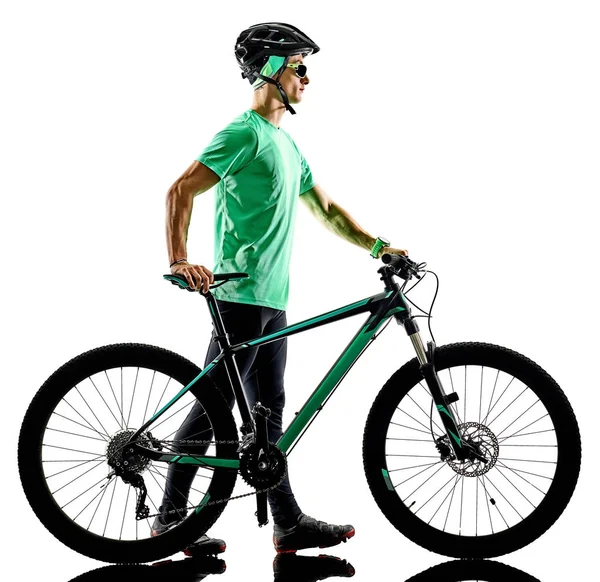 Tenager 少年山自転車分離 bking 影 ロイヤリティフリーのストック画像