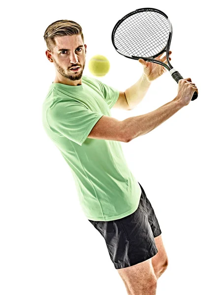 Jugador de tenis hombre aislado —  Fotos de Stock