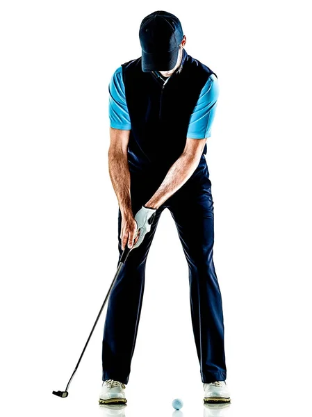 Hombre golfista golfing aislado withe fondo —  Fotos de Stock